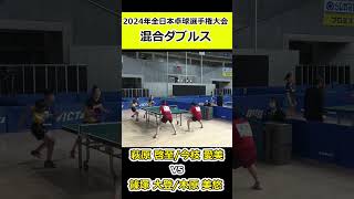 【全日本卓球2024】速すぎるバックハンド！！【篠塚大登/木原美悠vs萩原啓至/今枝愛美】#shorts #short #卓球#pingpong