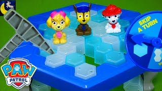 Paw Patrol Games Don't Drop Chase Don't Break the Ice Mini Pup Toys Chase Skye Marshall Kids Video