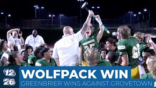 Greenbrier Wolfpack defeats Grovetown in Game of the Week