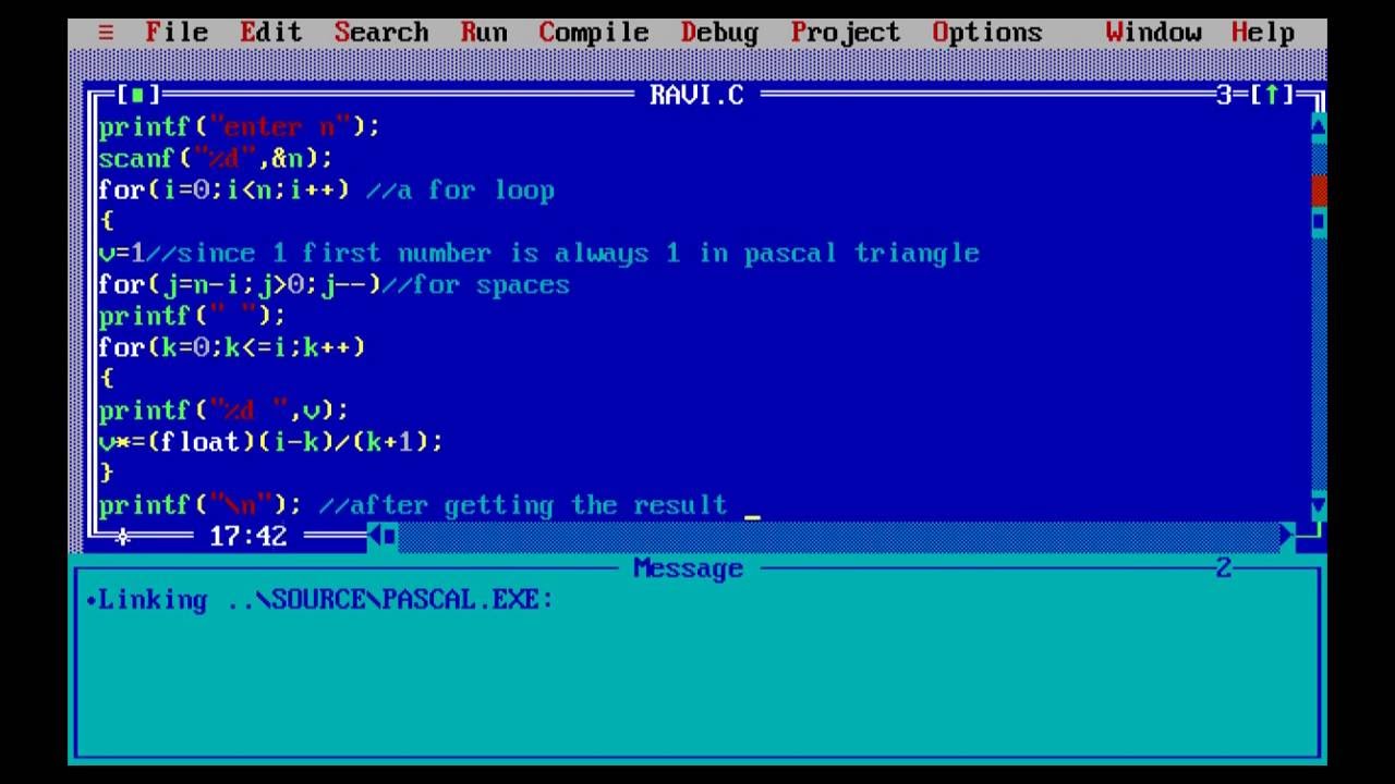 Pascal Triangle In 4 Steps In C Youtube