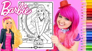 Coloring Barbie Crayola Coloring Book Page Prismacolor Colored Pencils | KiMMi THE CLOWN