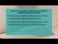 How Do You Debug Complex Arithmetic Expressions In Python? - Python Code School