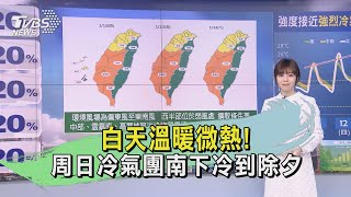 白天溫暖微熱! 周日冷氣團南下冷到除夕｜TVBS新聞@TVBSNEWS01