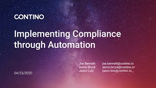 Implementing Compliance Through Automation