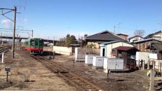 真岡鉄道　普通列車　下館駅に入線