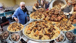 LEGENDARY KABULI PULAO recipe | 350+ KG Afghan Giant Meat Pulau Prepared | Afghanistans Street Food