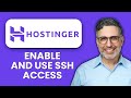 How To Enable and Use SSH Access on Hostinger VPS 💻 Step-by-Step Guide to Secure Remote Access