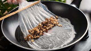 Công Thức Pha Bột Bánh Cuốn Chảo bí mật, qua ngày vẫn mềm ngon như mới hấp nồi | Steamed rice roll