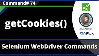getCookies() Command - Selenium WebDriver