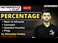 Percentage | Maths for CLAT 2025 | Quantitative Technique | Abhyuday Pandey