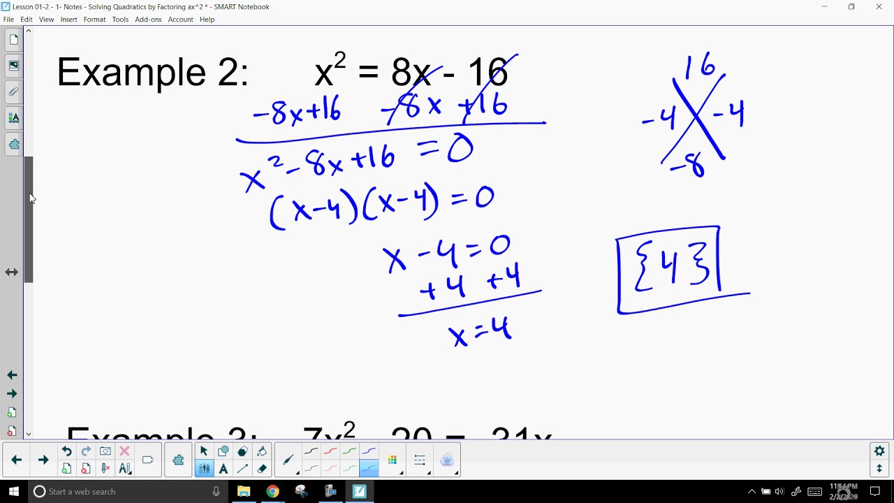 Unit 5 Lesson 6 - Solving By Factoring - YouTube