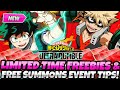 *LIMITED TIME FREEBIES & FREE SUMMONS EVENT!* TIPS FOR MORE REWARDS! HOW IT WORKS! (MHA Ultra Rumble