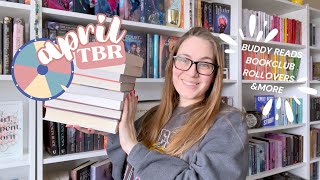 spinner wheels chose my april tbr | bookclubs, buddy reads, and rollovers