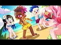 Anna vs Lisa x Alex x Edward - The most sparkling beach style | Gacha Club | Ppg x Rrb Gacha Life