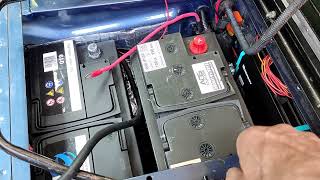 Land Rover Defender 110 County - Our  Dual Battery Setup with a 20A Battery to Battery Charger.