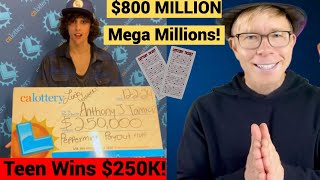 Teen Wins $250K Lottery + $2.9 Billion Christmas Jackpot \u0026 Mega Millions Skyrockets!