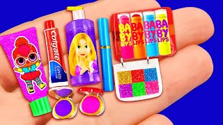 65 DIY Barbie Hacks: miniature doll makeup