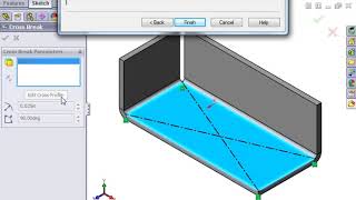 SolidWorks Sheet Metal Study, 01 Sheet Metal Design   22 Cross Breaks