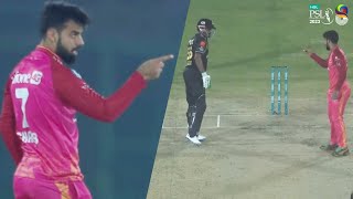 Shadab Khan Funny Action After M Haris Wicket | Peshawar vs Islamabad | Match 12 | HBL PSL 8 | MI2A