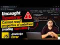 Uncaught TypeError: Cannot read properties of undefined  | Fix JavaScript Error in console