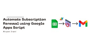 Automate Subscription Renewal using Google Apps Script | Aryan Irani