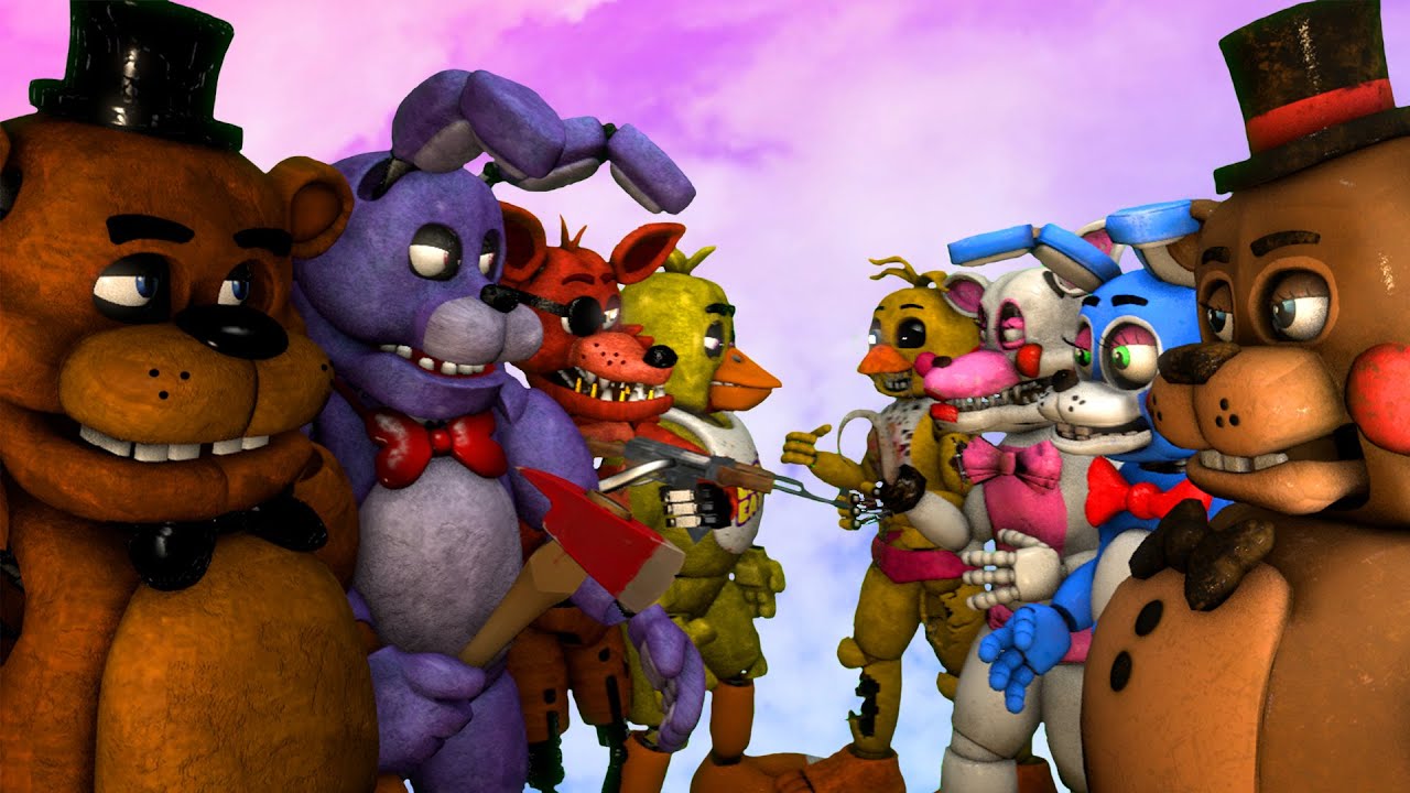 Sfm Fnaf Toys Vs Fnaf Originals Youtube