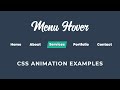CSS Creative Menu Hover Effects | CSS Animation Examples