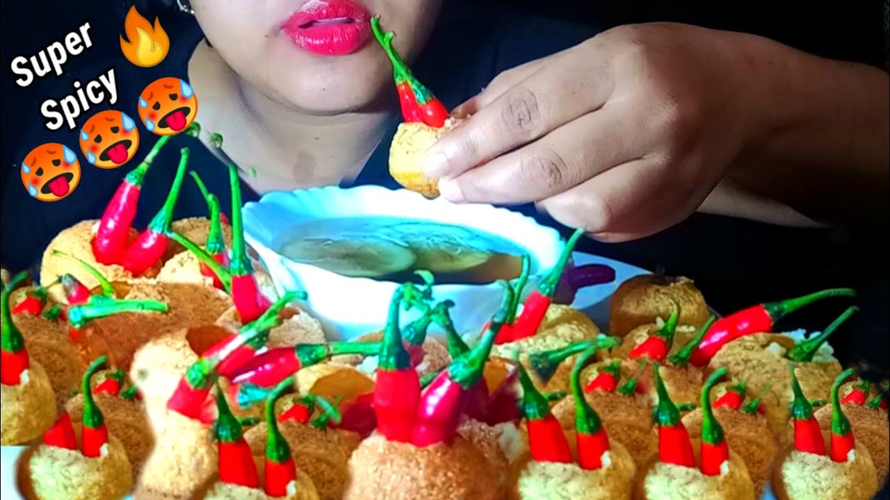 Eating Spicy Panipuri Challenge Golgappa Eating Challenge Youtube