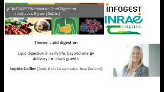 Lipid Digestion in Early Life; 9th INFOGEST Webinar on Food Digestion