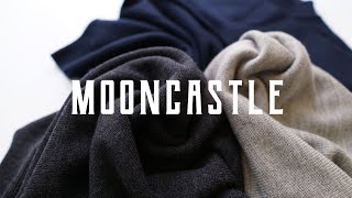 Mooncastleの洗えるヘビーウェイトメリノウールセーター “MC40 Heavy Weight Mock Neck Sweater”