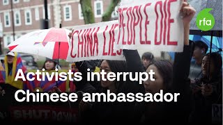 Chinese ambassador's Harvard speech disrupted by protesters | Radio Free Asia (RFA)