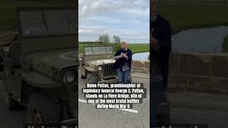 Helen Patton, granddaughter of legendary General George S. Patton, stands on La Fiere Bridge