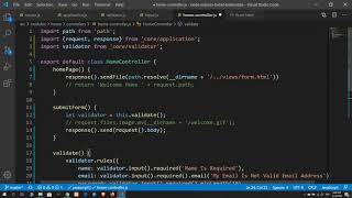 2 Creating Validator Class | Node Js
