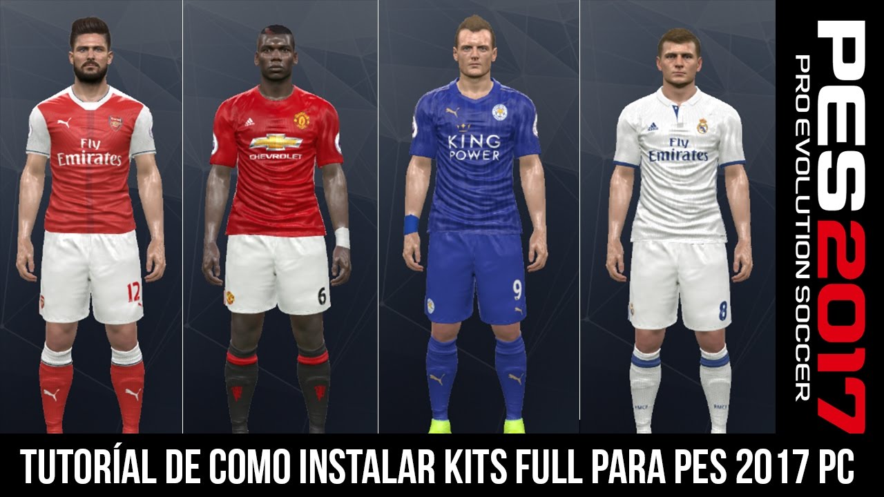 PES 2017 PC | Descargar Instalar Kits Full By Ggblues | 2016-17 - YouTube