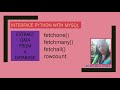 Fetchone() | Fetchmany() | Fetchall() | rowcount in Python | Python MySQL Connectivity