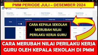 CARA MERUBAH NILAI DAN RATING PERILAKU KERJA GURU OLEH KEPALA SEKOLAH DI PMM JULI DESEMBER 2024