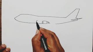 How to draw Boeing 747