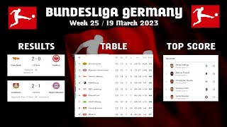 Bundesliga Germany Update Week 25 Leverkusen 2 vs 1 Bayern Munich • Bundesliga Germany table 2023