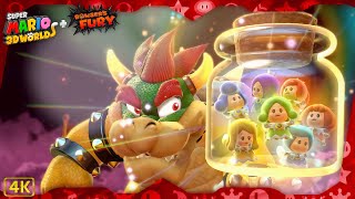 Super Mario 3D World for Switch ⁴ᴷ World Bowser 100% (All Green Stars & Stamps) 4-Player