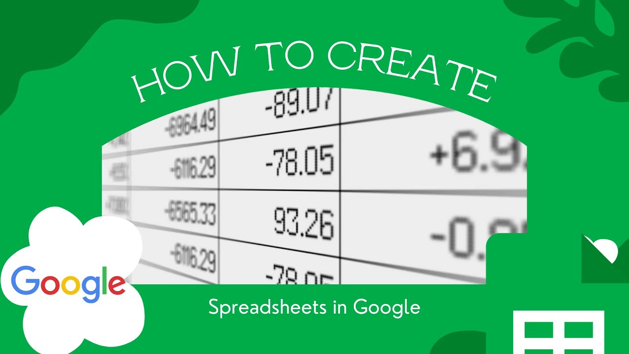 How To Create Spreadsheets In Google - YouTube