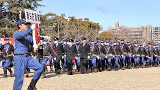 【松山市消防出初式】大学生消防団アトラクション、分列行進