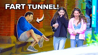 Funny Fart Prank in Central Park! TREMORS in the Tunnel!