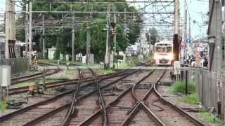 貴重映像／京王線調布駅での地上走行②　　４編成揃いぶみ \u0026 平面交差