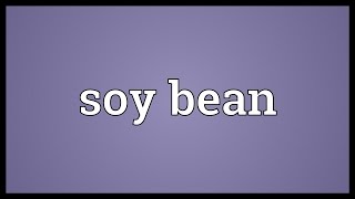 Soy bean Meaning