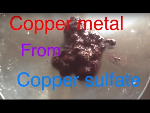 How do you remove copper from sand?