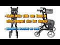 Nitro Euro Style Walker Rollator, Black by Drive Medical at ProHealthcareProducts.com