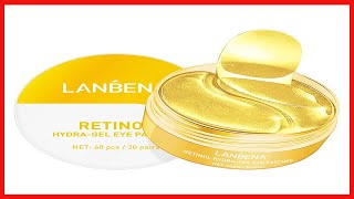 LANBENA Under Eye Patches (30 Pairs) - Gold Under Eye Mask Retinol \u0026 Collagen, Under Eye Mask