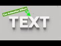 Amazing CSS 3D Text Animation Effect