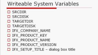 InstallScript - System Variables - InstallShield 2009