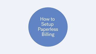 How to setup paperless billing